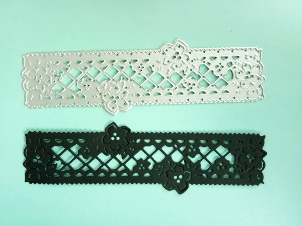 

Floral Hollow Lace Strip Metal Cutting Dies Stencil for DIY Scrapbooking Photo Album Paper Card Decor Craft Knife mold 2019 new
