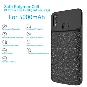 

For Huawei Honor 8X Back clip battery Charger Case 5000mah Backup Power Bank External Phone Protector cover For Huawei Honor 8X