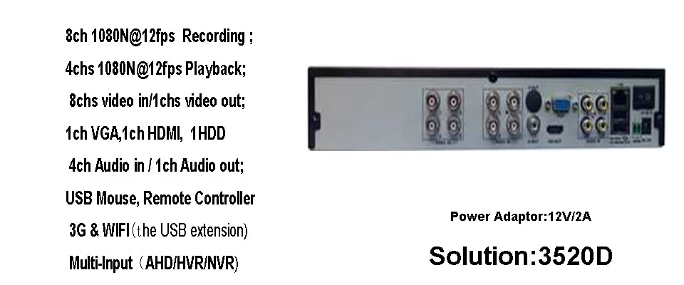 8chs 1080N function-5in1