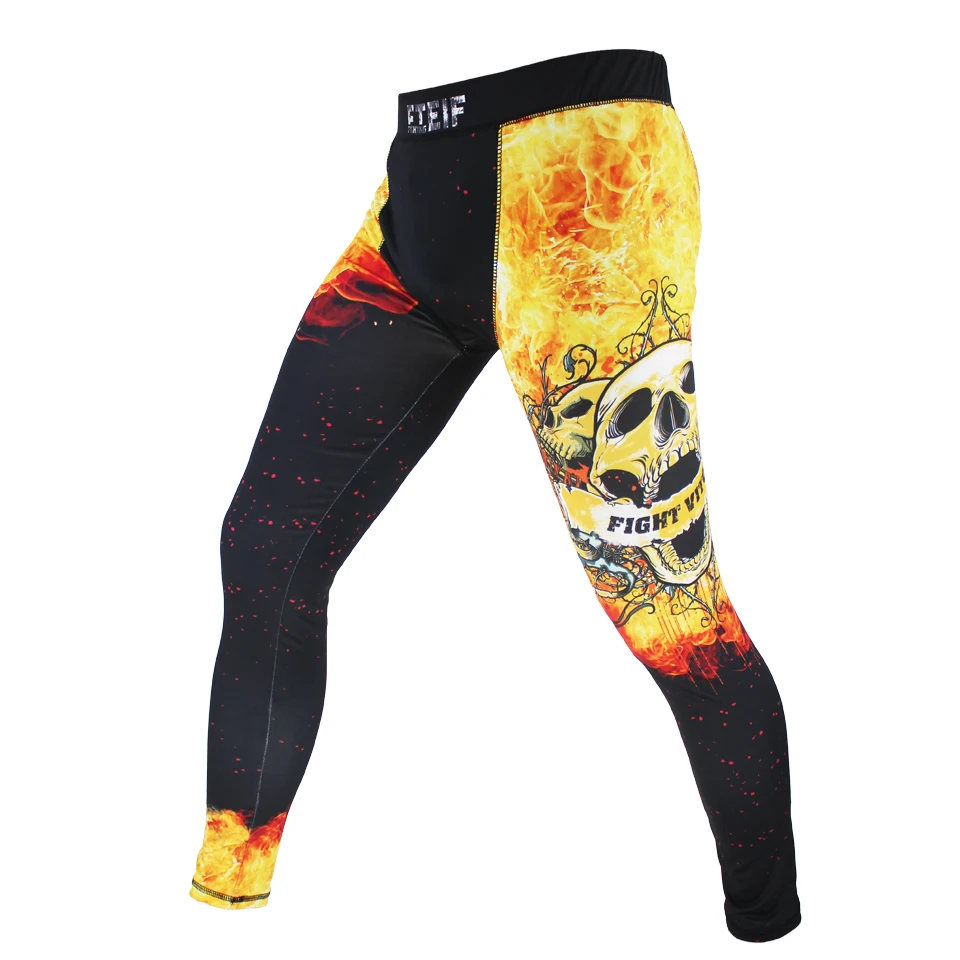 

SUOTF MMA Yellow death Skull boxing shorts muay thai boxing shorts Tiger Muay Thai muay thai clothing clothing fight sanda muay
