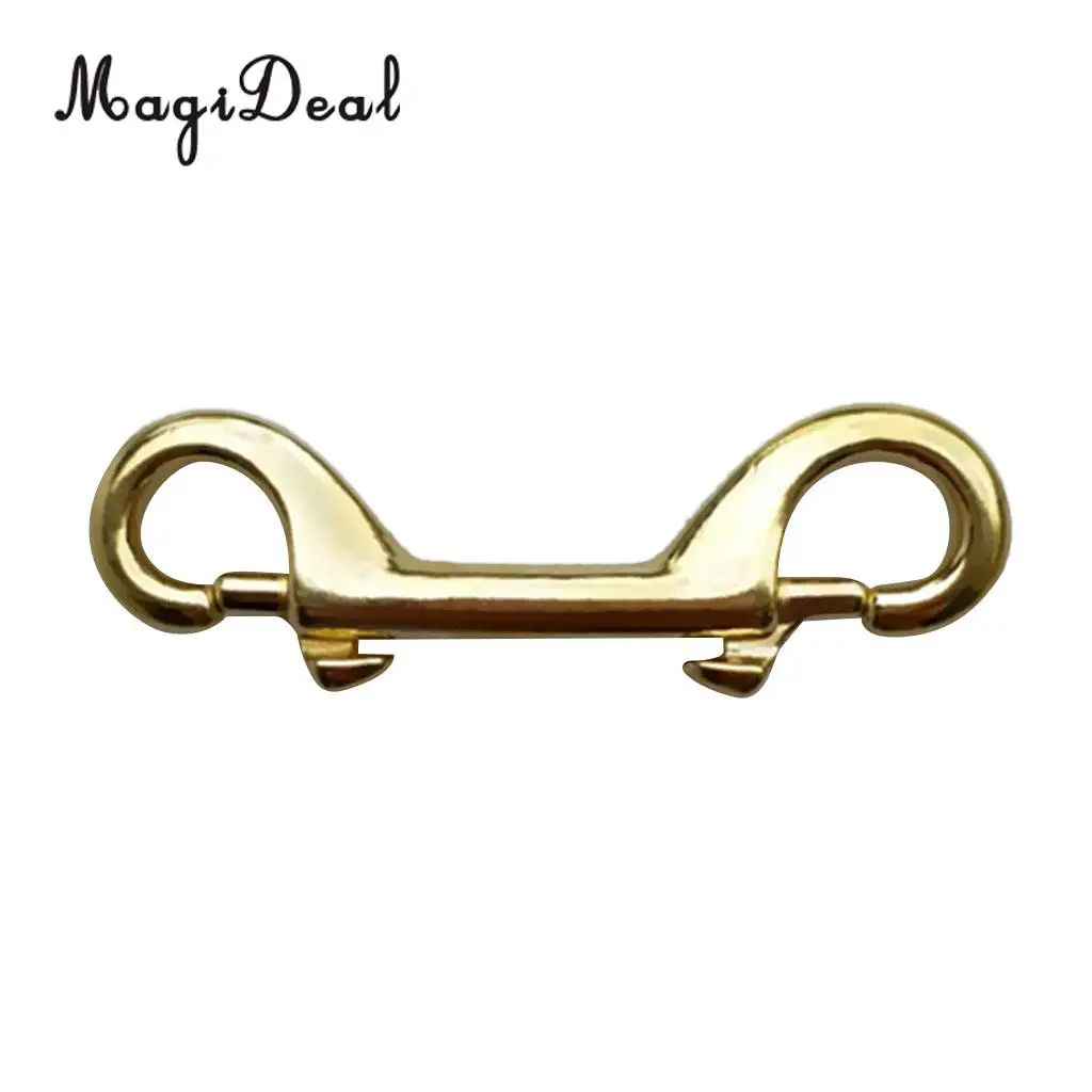 MagiDeal Scuba Diving Diver Brass Double Ended Bolt Snap Spring Loaded Clip Buckle for SCUBA Snorkeling Free Diving Kayak