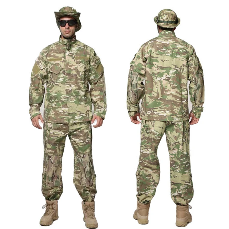 Для мужчин куртка брюки для девочек армии США костюм солдат армейские рубашки ACU джунгли камуфляж CP тактическая одежда страйкбол Маскировка военная форма