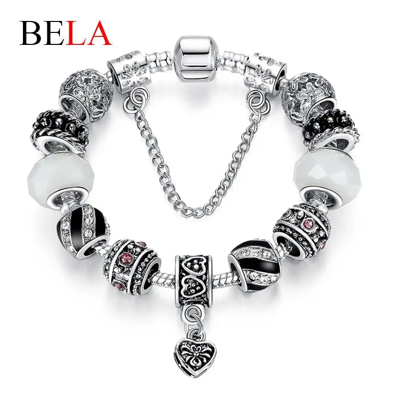 Free Shipping Valentine s Day Couples romantic Gifts murano glass bead charm Bracelet European Style Bracelets