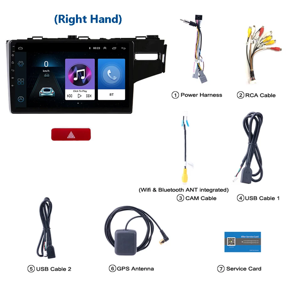Cheap 9 inch 2.5D IPS HD multi-touch screen Android 8.1 NAVI  for Honda fit 2014-2018 right hand with Bluetooth USB WIFI support SW 2