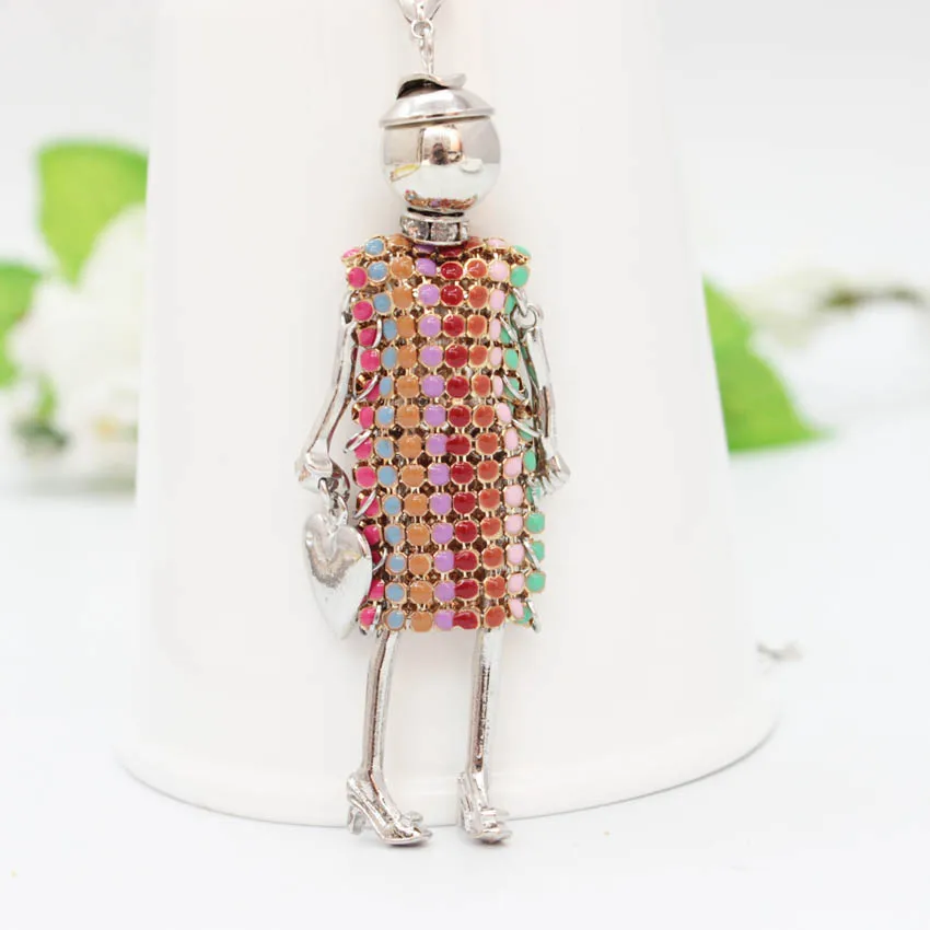 

New Fashion dance doll Pendant Necklace Jewelry lovely dress girl kids pendant Women necklace Christmas day gift free shipping