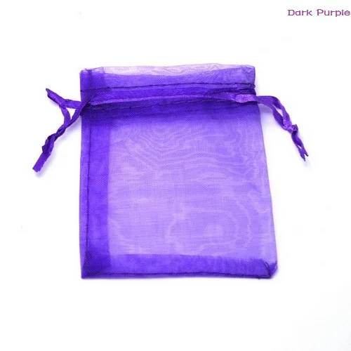 10 шт./лот 7x9 см/9x12 см/10x15 см/13x18 см/15x20 см/17x23 см/20x30 см сумки из органзы для упаковки ювелирных изделий сумки для свадебной вечеринки - Цвет: Dark Purple