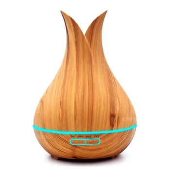 

KBAYBO 400ml Aroma Essential Oil Diffuser Ultrasonic Air Humidifier Wood Grain electric aroma diffuser LED Lights for home