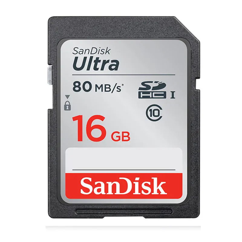 SANDISK SD карта 16 ГБ 32 ГБ SDHC 64 Гб 128 ГБ 256 ГБ SDXC UHS-I U3 карта памяти SD класс 10 SD карта флэш-карта памяти для камеры - Емкость: 80MB---16GB
