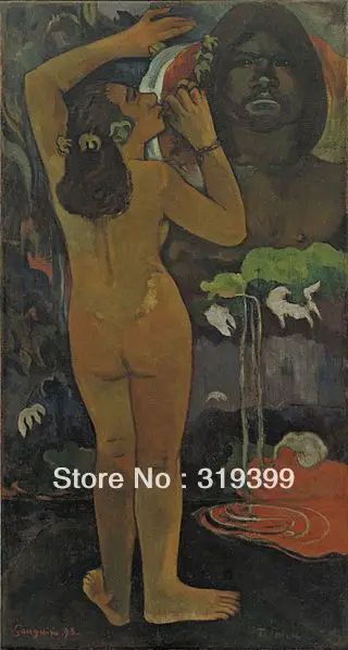 

Oil Painting Reproduction on Linen canvas,The Moon and the Earth by paul gauguin, 100%handmade,Free DHL Shipping,Museum Quality