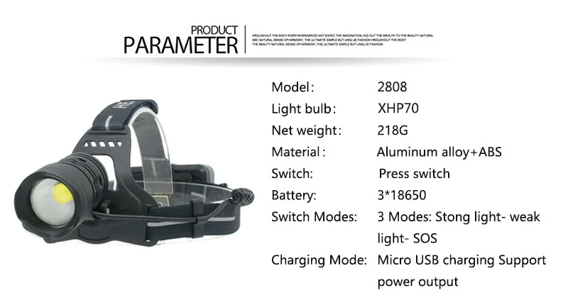 Z20 Litwod 2808 32 Вт чип XHP70 высокомощный светодиодный налобный фонарь 4292lum мощный головной светильник, Головной фонарь, фонарик, фонарь, увеличительный головной светильник