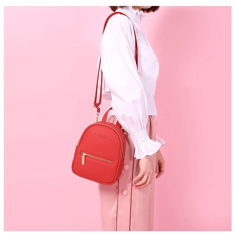 WEICHEN nuevo diseñador moda mujer mochila Mini suave táctil multifunción pequeña mochila mujer señoras hombro bolso chica monedero WEICHEN nuevo diseñador moda mujer mochila Mini suave táctil multifunción pequeña mochila mujer señoras hombro bolso chica monedero