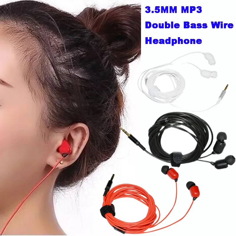 3 5 мм MP3 Наушники с двумя басами длиной метра проводные наушники для якоря караоке