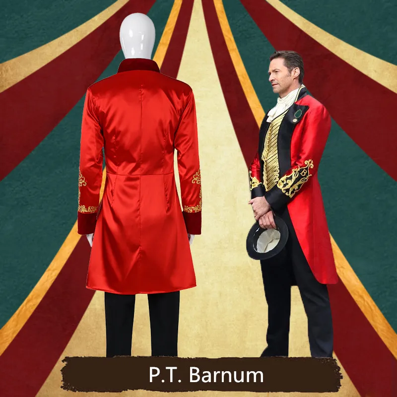 Хэллоуин самый большой Showman мужской P.T. Костюм Барнума для ролевых игр. Barnum Мужские красные костюмы любого размера