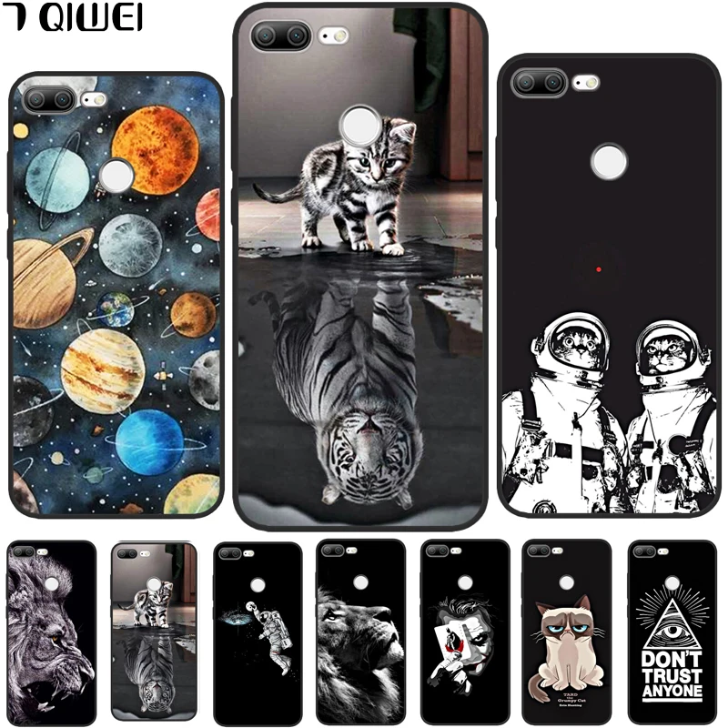 

For Huawei Honor 9 Lite Case 5.65 Black Silicone Back Cover For Huawei Honor 9 Lite Cover Cool LLD-L31 Honor 9Lite Phone Cases