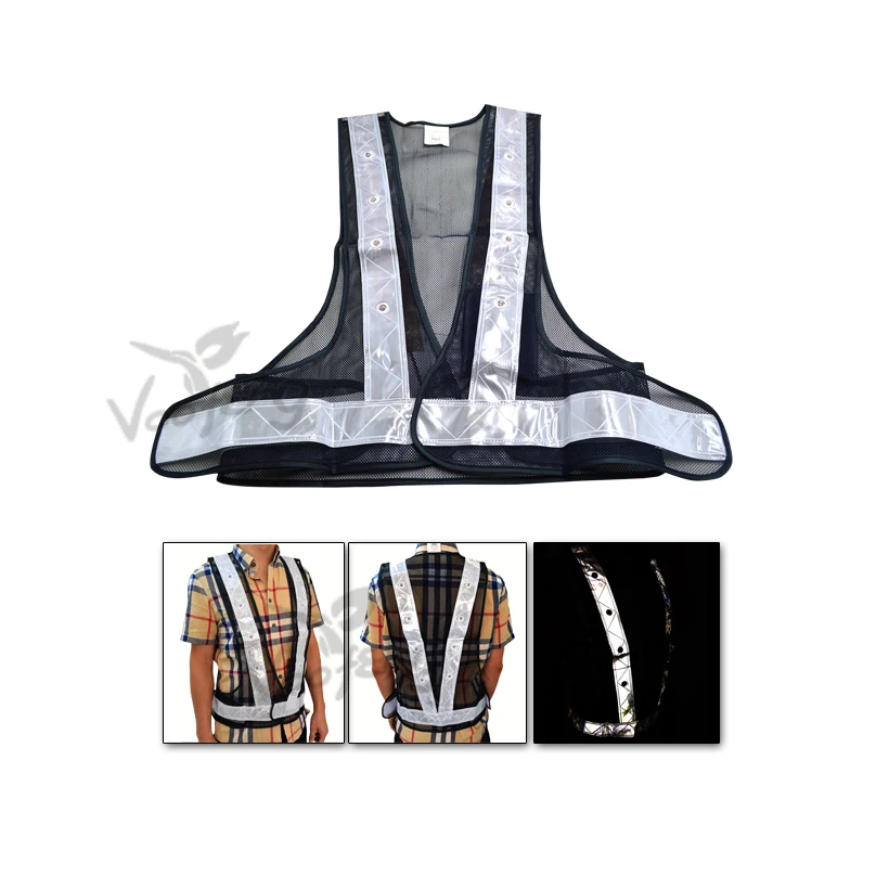 

100% Polyester PVC Reflective Tape LED Safety Vest for Traffic Safety and Construction Site Free Shipping
