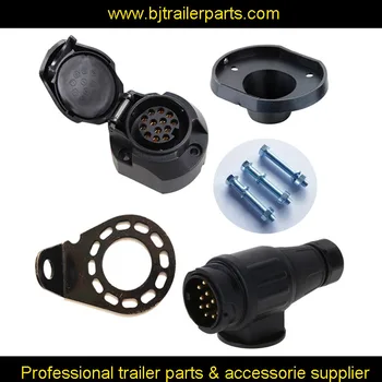

13 Pin trailer connector plastic round trailer socket pug /boat/ caravan/ motor home/ car/ auto/ truck/ RV trailer parts