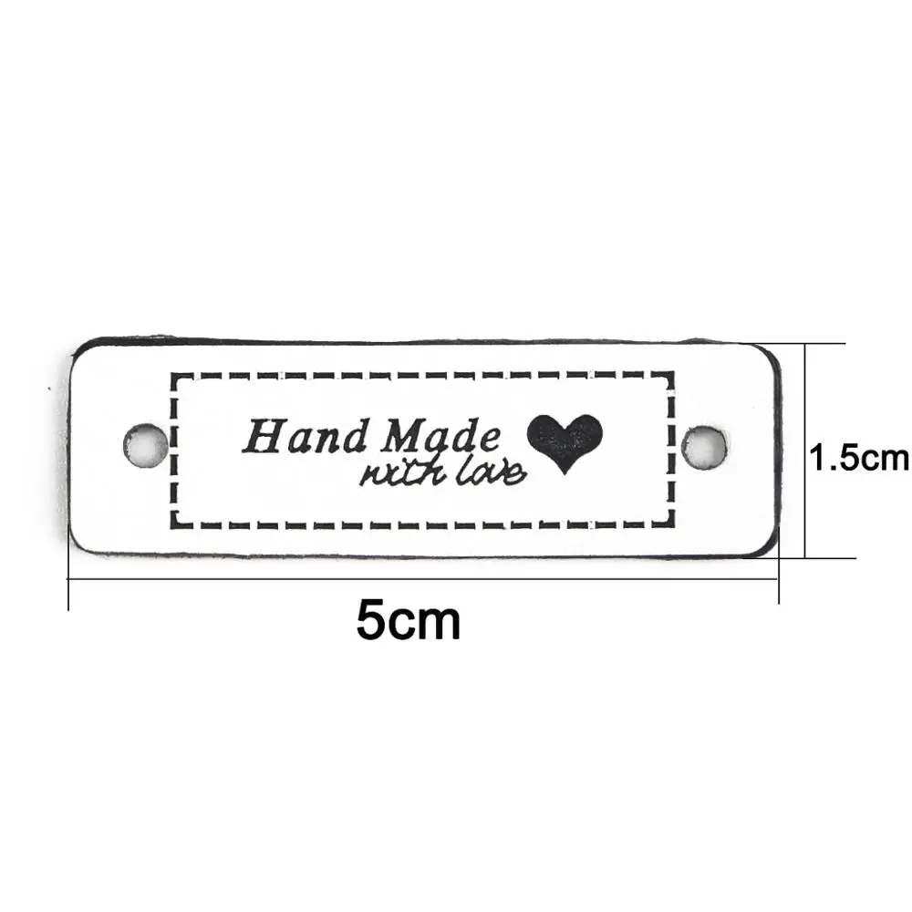 Новые 12 шт./лот ручной работы буквенный узор из искусственной кожи метки Прямоугольник Тисненые этикетки DIY этикетки типа «флажок» для одежды аксессуары