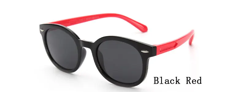 Ralferty очки детские для мальчиков и девочек, поляризованные солнцезащитные очки, очки для ребенка гибкие резиновые очки детские очки для Спорт на открытом воздухе Oculos 832 - Цвет линз: Black Red