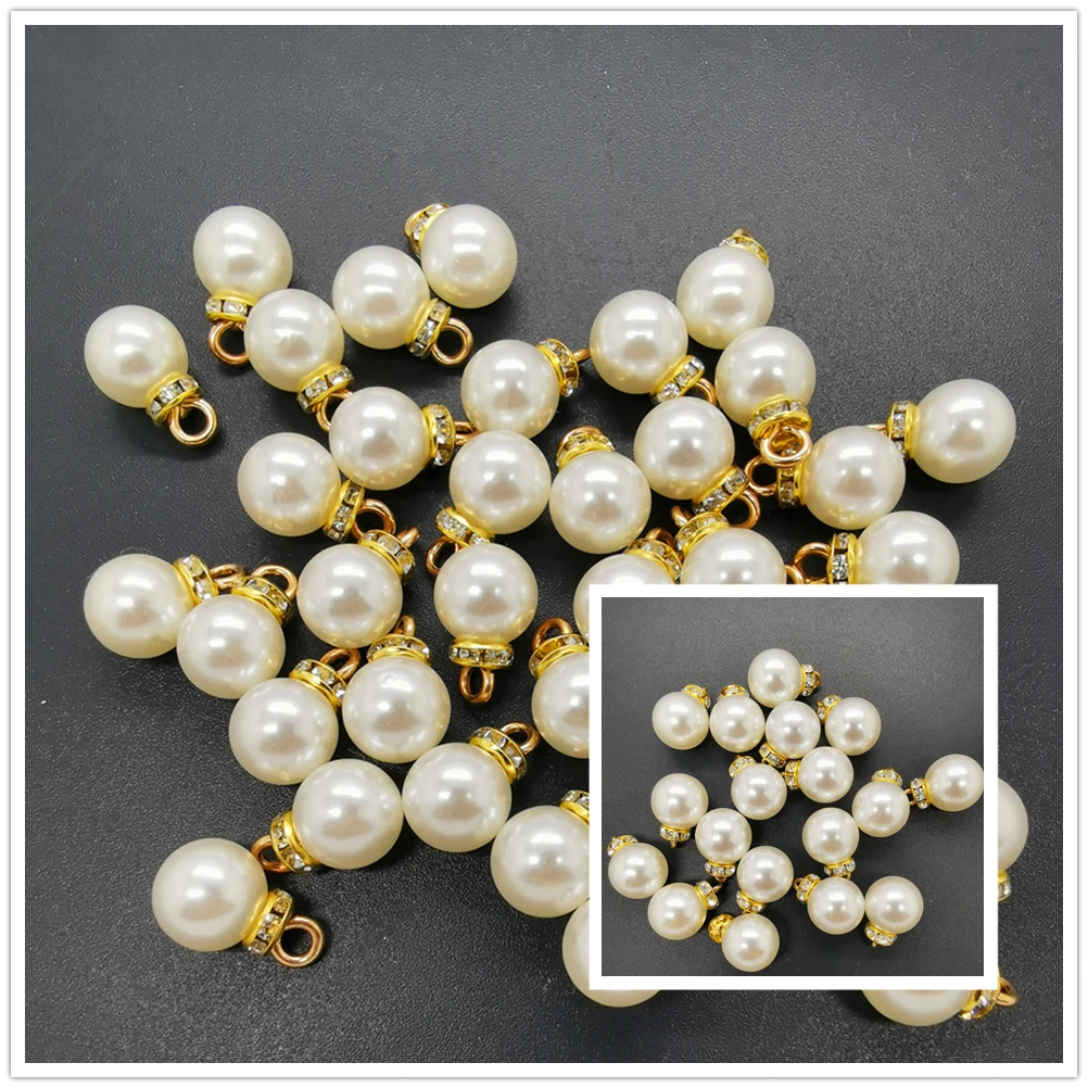

NEW 8/14MM Acrylic Pearl Pendant Beads Charm Earrings Ornaments Jewelry Making