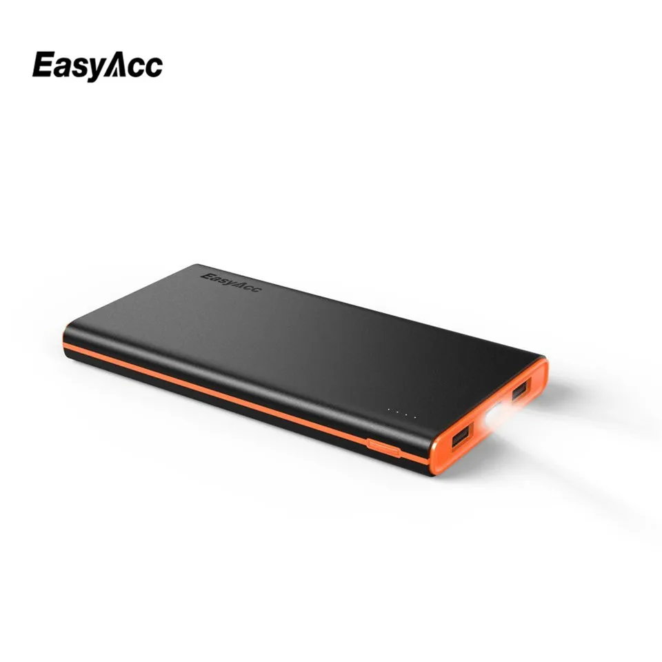 Easyacc 10000 мАч Внешний аккумулятор, портативный тонкий 10000 мАч полимерный внешний аккумулятор, внешний аккумулятор, зарядное устройство для мобильного телефона