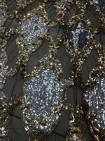 Z-han329 French Net Lace Fabric Latest african guipure lace fabric with embroidery mesh tulle Sequins with beads lace fabric