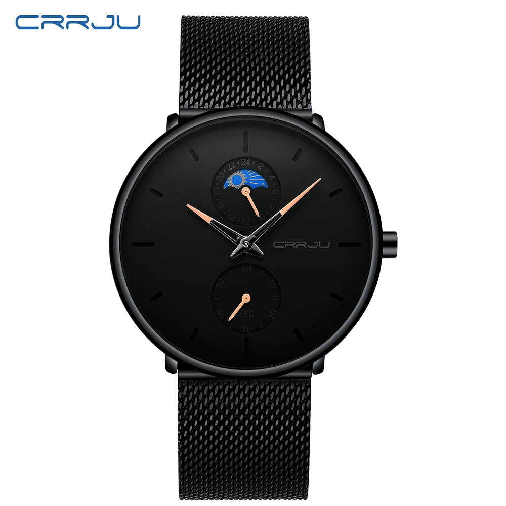 Black Slim Women Men Luxury Elegant Dress es Unisex Ultra Thin Wrist es Para_voghion.com