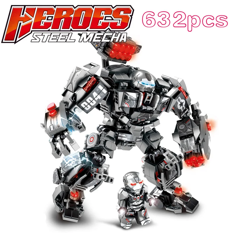 

632pcs Marvel Avengers: Endgame Super heroes Iron Man Hulkbuster Model Figures Building Blocks Toys compatible legoings