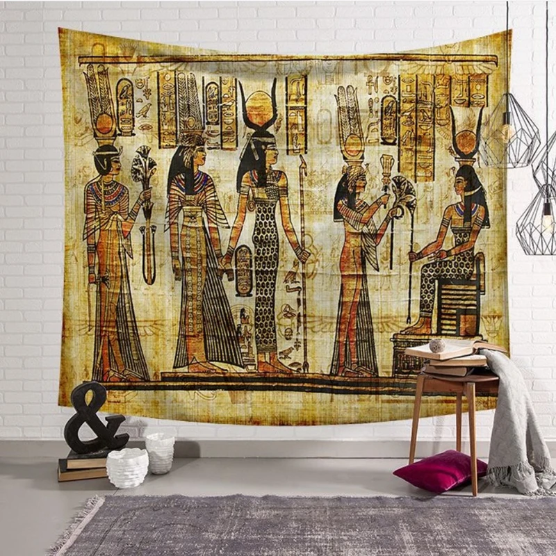 

Yi chuxi Art Tapestry Wall Hanging Egypt Style Tapestry Mandala World architecture Wall Hanging Towel Yoga Mat Table Cloth Decor
