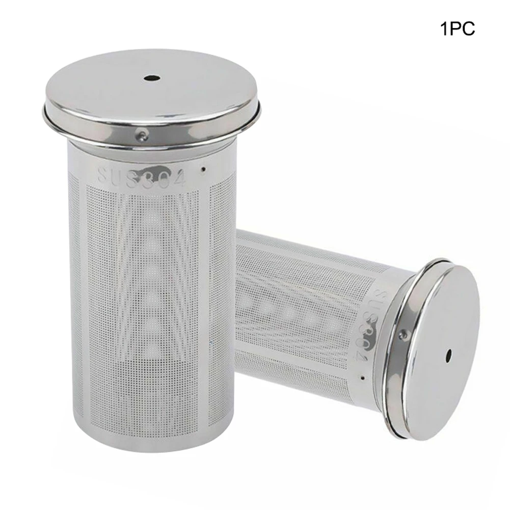 Kitchen Infuser With Lid Coffee Practical Home Reusable Tea Strainer Stainless Steel Mesh Filter Cylinder Shape Accessories