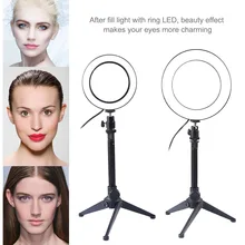 Фотография с регулируемой яркостью светодиодный Selfie кольцо свет Youtube видео Live 3200k фотостудия свет с держателем телефона USB разъем штатив