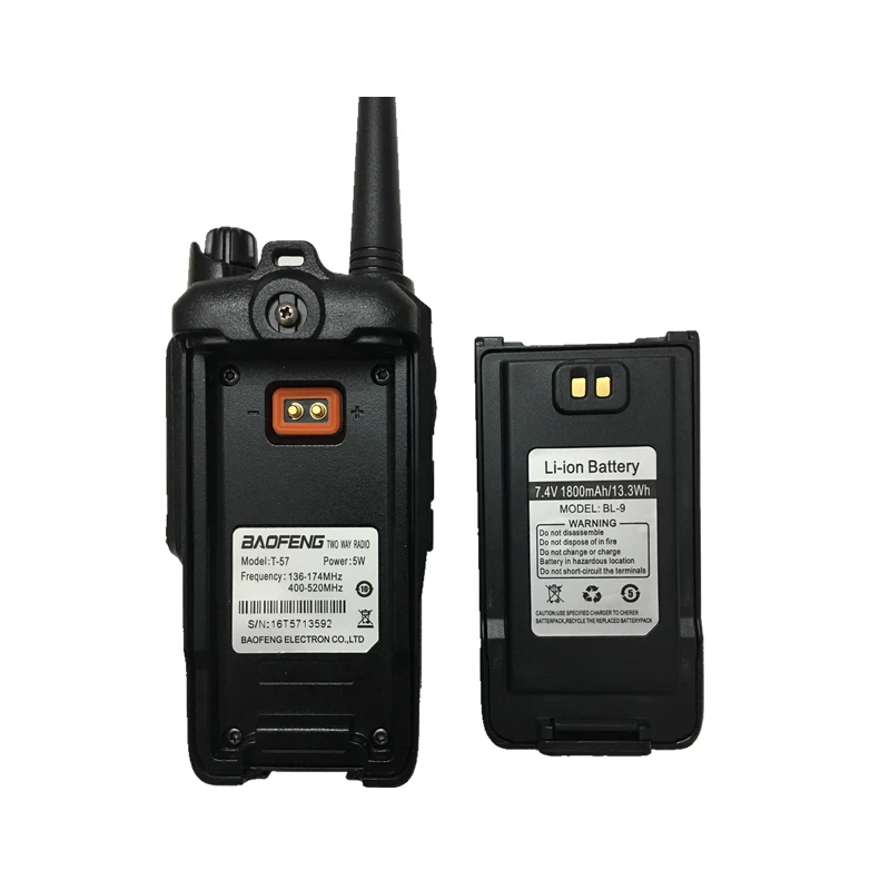 2 шт. BaoFeng T 57 морской Интерком Ip67 водонепроницаемая рация Ham двухсторонний