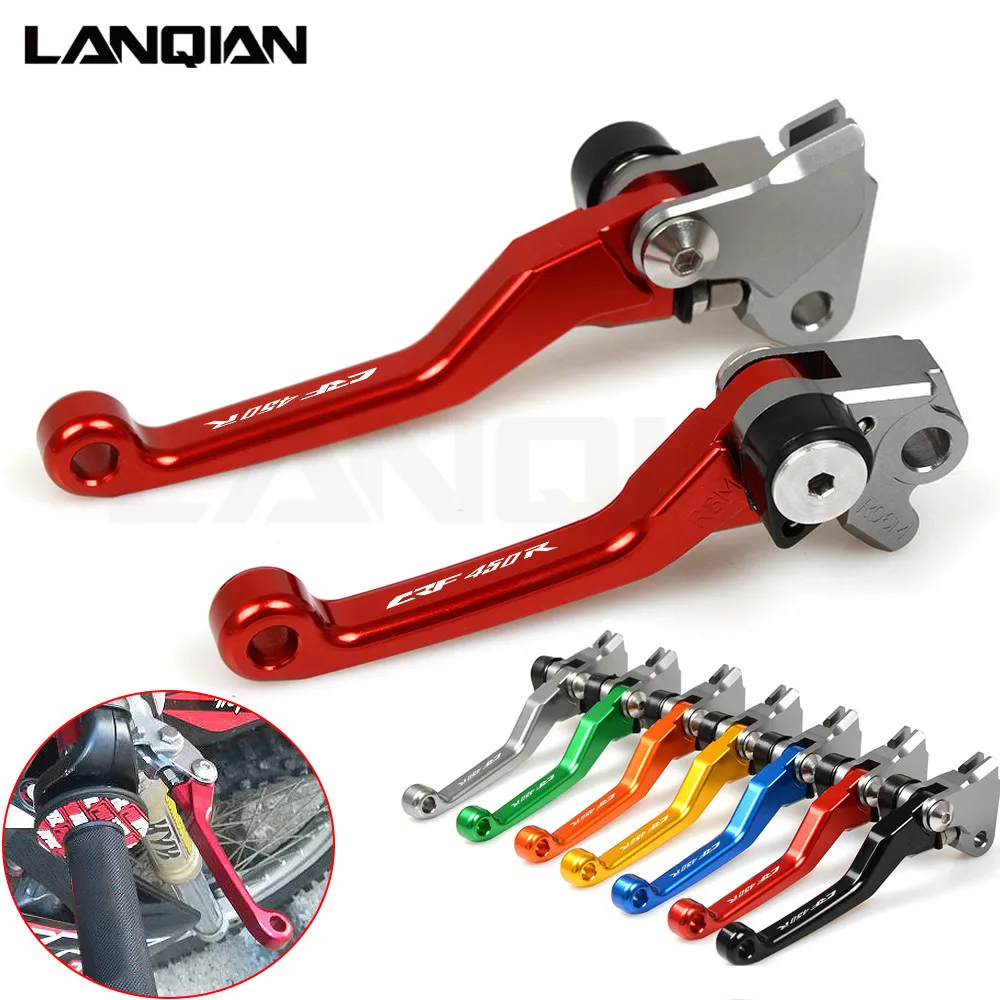 Рычаги сцепления с логотипом CNC для Honda CRF450R 2002 2003 красные черные рычаги тормозной