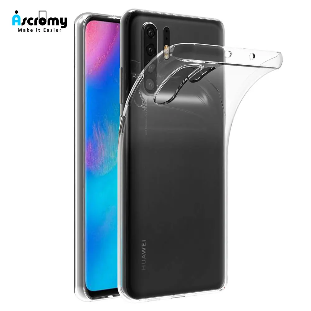 Чехол Ascromy для Huawei P30 Pro Тонкий Мягкий ТПУ силиконовый прозрачный чехол P20 Lite Mate 20