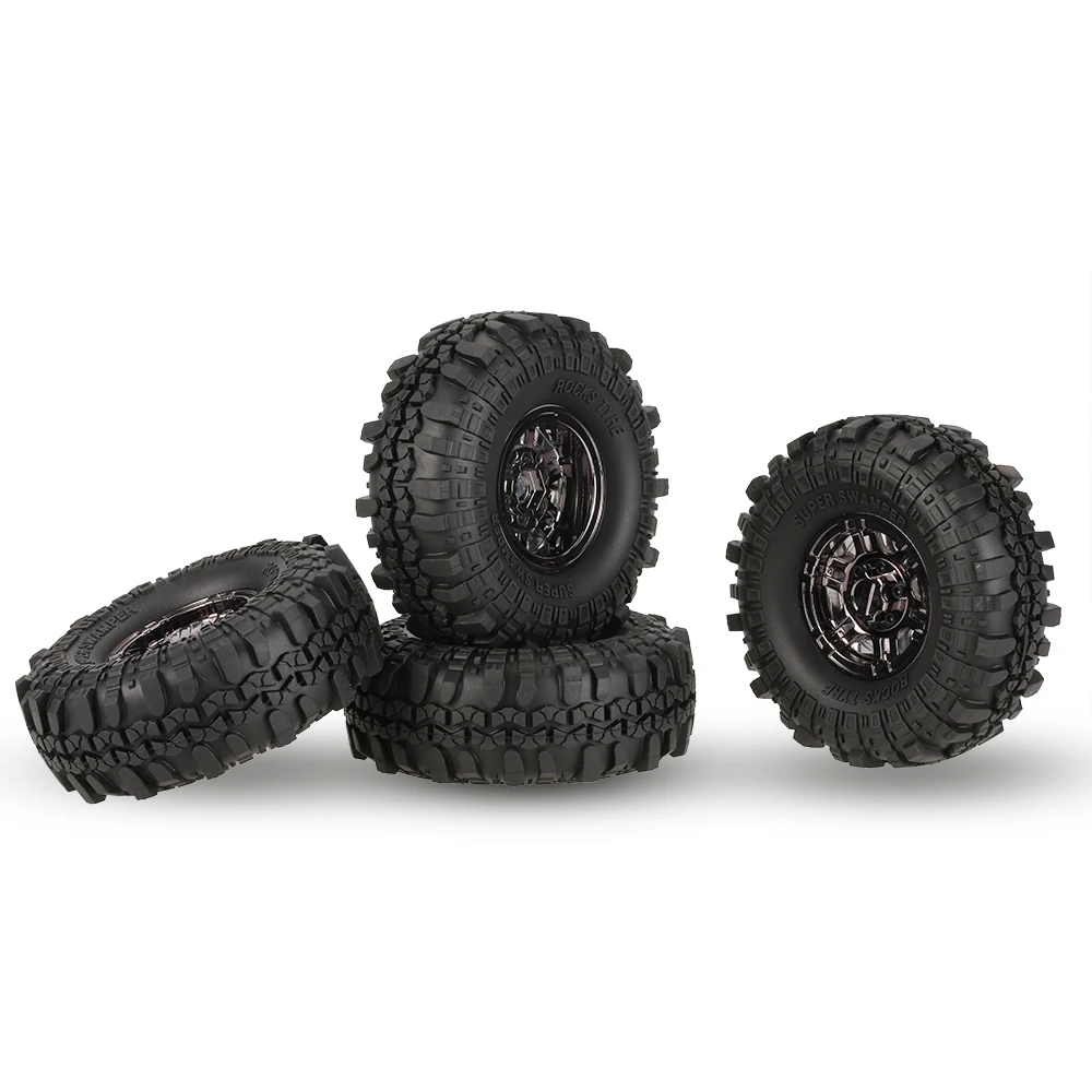 4pcs AX-4020F 1.9 inch 110mm Rock Crawler Tire Wheel with Solid Beadlock Wheel Rim for 110 Traxxas AXIAL RC4WD TF2 RC Car (6)
