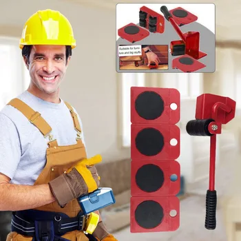 

Durable Furniture Moving System With Lifter Tool And 4 Wheels Furniture Moving Heavy Stuffs Moving Tool Home Utilities