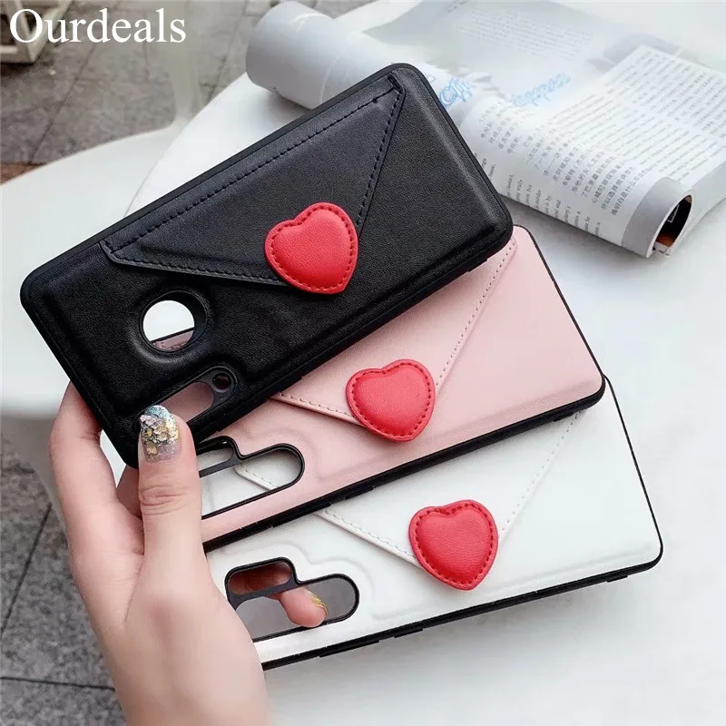 

OurdealsFashion love coin purse Phone Case For Samsung S10plus S10E Note 9 S9 S9plus For Huawei Simple candy color Back Cover