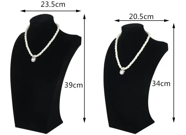 Classic Necklace Stand Jewelry Black Model Mannequin Display Necklace Pendants Holder Jewelry Organizer Shelf Neck Bust Showcase Classic Necklace Stand Jewelry Black Model Mannequin Display Necklace Pendants Holder Jewelry Organizer Shelf Neck Bust Showcase