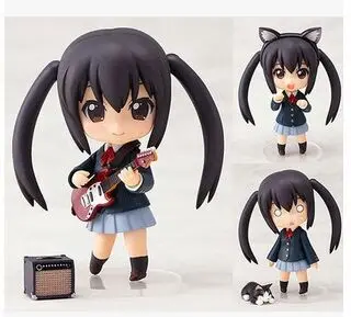 アニメかわいいねんどろいどけいおん!中野梓アクションフィギュアpvcウティカverミニ模型玩具