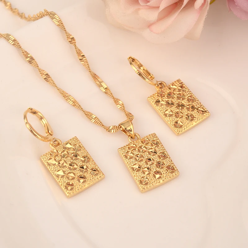 

gold Necklace Earring Set Women Party Gift big Leaf Jewelry Sets daily wear mother gift DIY charms women girls Fine Jewelry