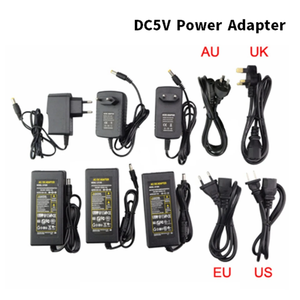 Хорошее качество светодиодный Питание адаптер DC5V DC12V DC24V 1A 2A 3A 5A 7A 8A 10A для светодиодный полосы лампы освещения светодиодный Мощность