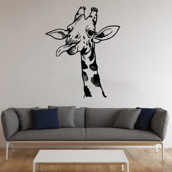 

Cute Graffe Head Silhouette Wall Sticker African Animals Series Wall Mural Home Kids Bedroom Vinyl Wall Decals Sticker