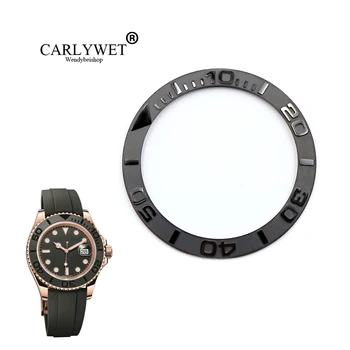 

CARLYWET Wholesale Repair Tools Kits Replacement Gray/Black Ceramic Bezel Insert For 38 40mm 116655 YACHTMASTER OYSTERFLEX