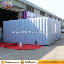 Все серые надувные без крыши кубический тент высокого качества 5,4X5,4X2,3 метров надувные палатки для выставки игрушки палатки