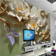 Beibehang пользовательские фото обои фрески 3D Орхидея рельеф стены Европейский декоративная живопись цветочный рельеф фрески papel де parede