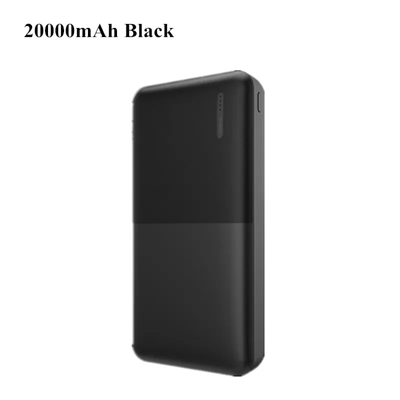 A.S power Bank 20000 мА-ч, Мощное зарядное устройство, портативная Внешняя батарея, аккумулятор 20000 мАч, блок питания для samsung bluetooth-гарнитура для смартфона - Цвет: 20000mah Black