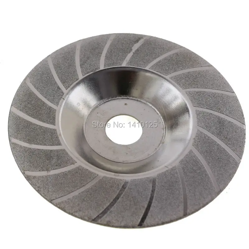 100 мм " дюймов с алмазным покрытием диск для полировки выпуклые Threading для угловая шлифовальная машина Грит 150 стекло камень