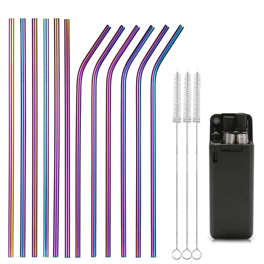 

Metal Straws 10.5" and Collapsible Straw set , Ultra Long Drinking for 20/30 Oz for Yeti RTIC SIC Ozark Trail Tumblers