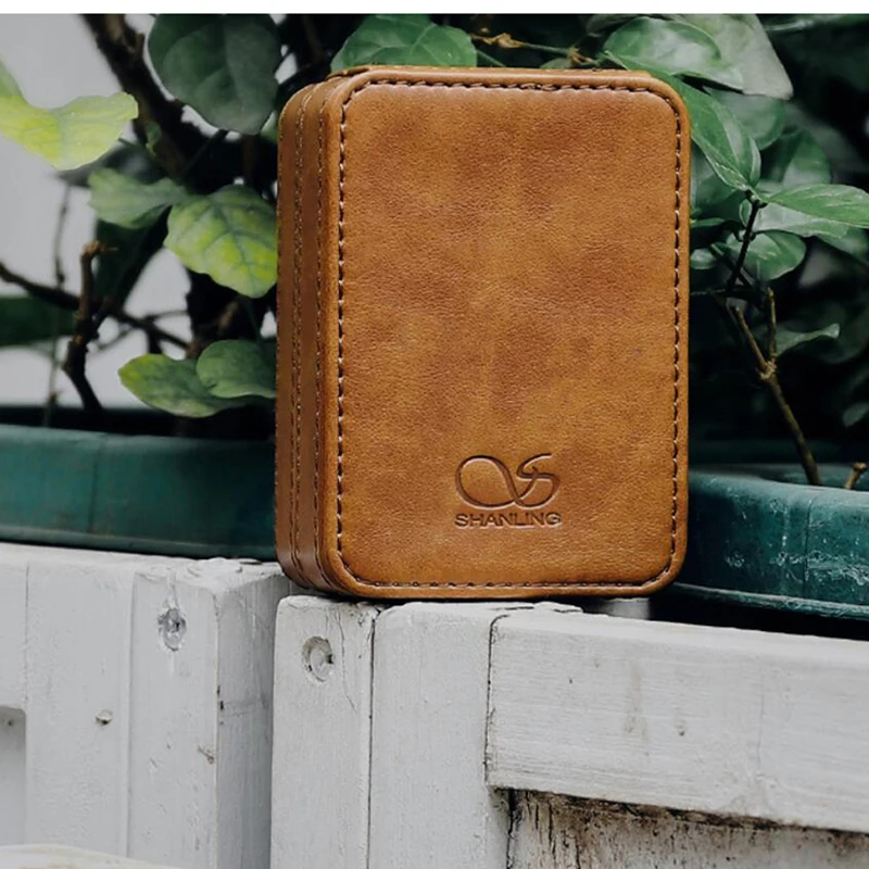 Music player leather case SHANLING C2 Handmade PU Leather Storage Box For Earphones Portable Pressure Box For M0 mini player
