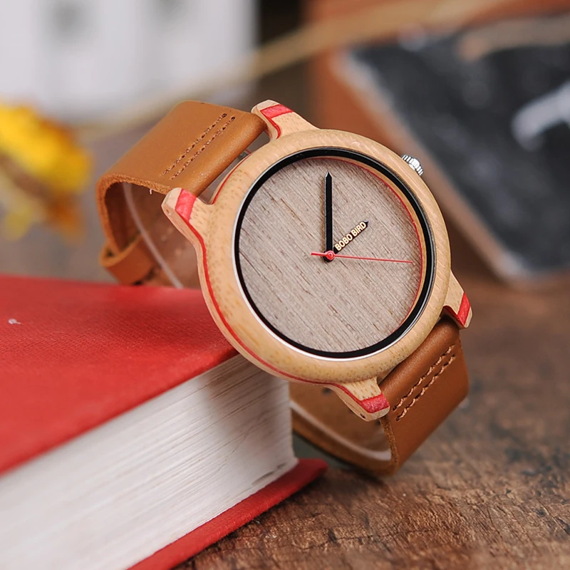 BOBO BIRD P27 Unisex Bamboo Wood Watches Quartz Leather Men Watch Minimalist ErkekKol Saati OEM and Drop Shipping BOBO BIRD P27 Unisex Bamboo Wood Watches Quartz Leather Men Watch Minimalist ErkekKol Saati OEM and Drop Shipping