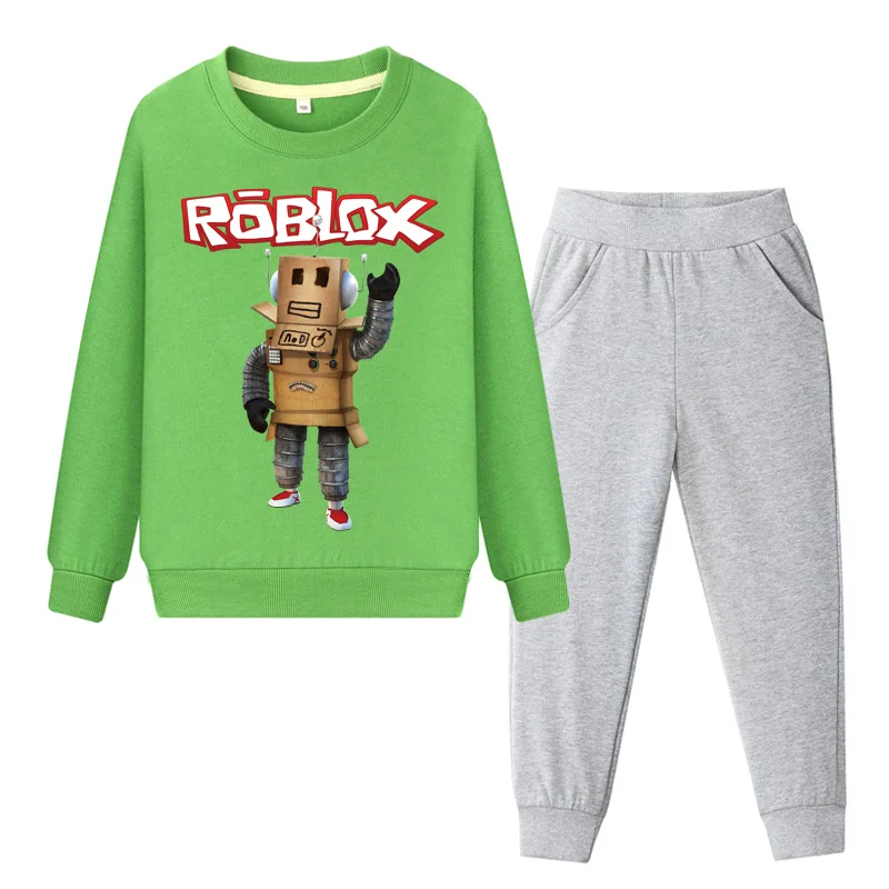 

Boys Roblox Game Print Tracksuits Girls Pink Coat+Pant Clothes Sets Children Spring Clothing Sets Kids Autumn Clothes Set ZC044